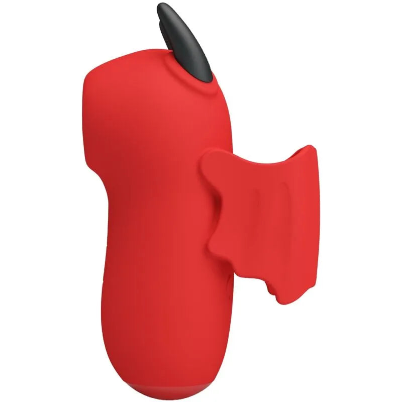 mini vibrant rechargeable silicone rouge dix fonctions tapotement choc électrique ergonomique compact discret portable voyage puissant hypoallergénique