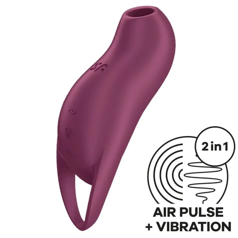 Satisfyer Pocket Pro 1 Stimulateur De Clitoris Grenat Portable Discret Intense Stimulation Clitoridienne Air Pulse