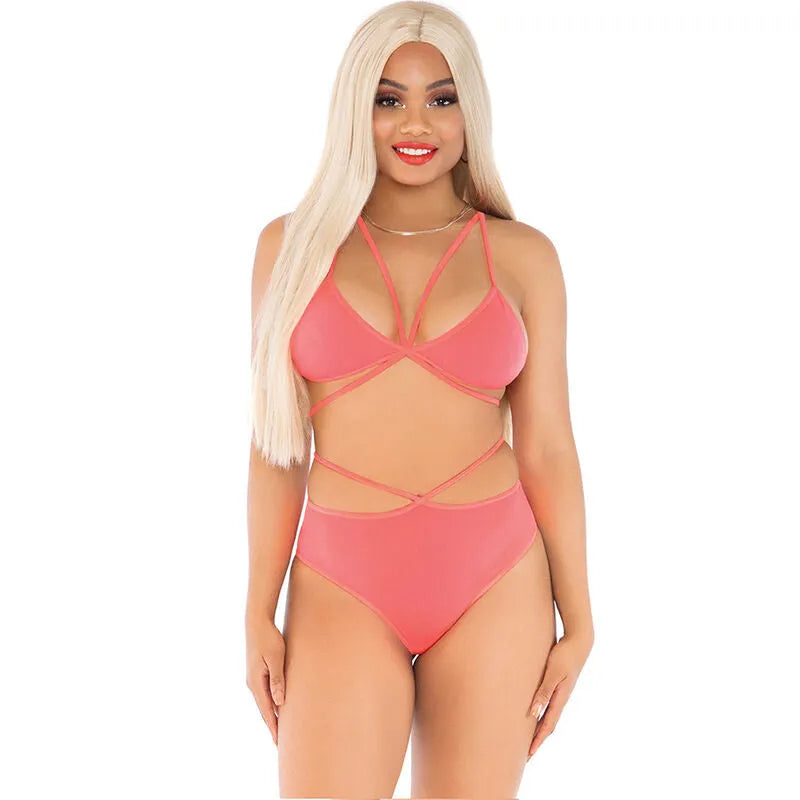 ensemble lingerie jaune corail soutiengorge culotte bretelles cage confortable qualité élastique respirant tailleunique séduisant glamour audacieux féminin silhouette sculptante
