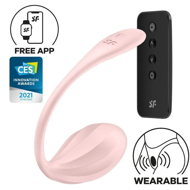 Vibromasseur portable Satisfyer Ribbed Petal stimulation G-spot sans fil application gratuite silicone hypoallergénique portable couples célibataires