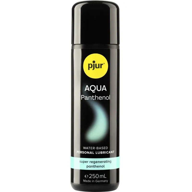 lubrifiant pjur AQUA Panthénol base eau hydratant longue durée 250 ml non gras sans résidu compatible préservatifs peaux sensibles