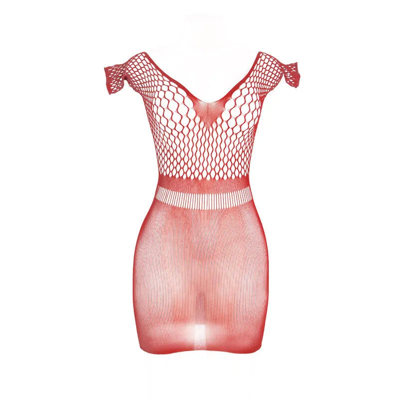 mini robe chemise crochet ajouré rouge sexy sublime élégante confortable extensible nylon élasthanne taille unique soirée cocktail sophistiquée séduisante glamour