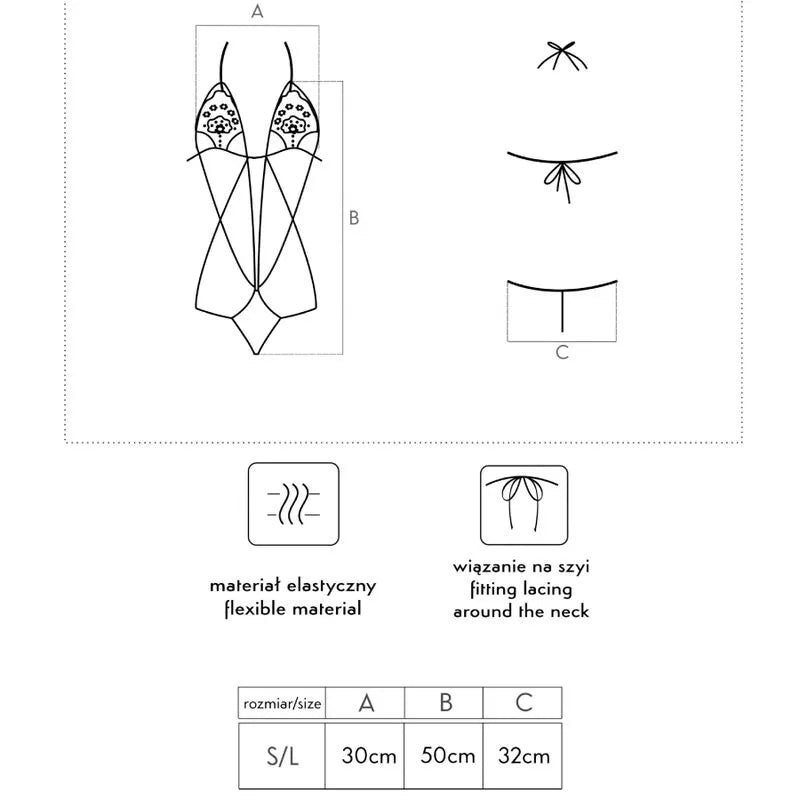 Body dentelle noire Luisina Livco Corsetti, bretelles ajustables, effet liftant, taille unique, élégance sensuelle.
