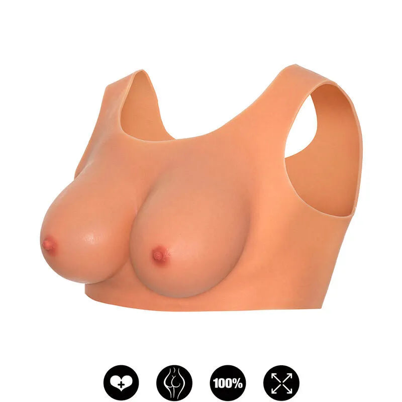 Seins portables silicone réalistes travestissement tailles petite moyenne grande texture douce mamelons naturels extensibles 360 ajustement sécurisé discret