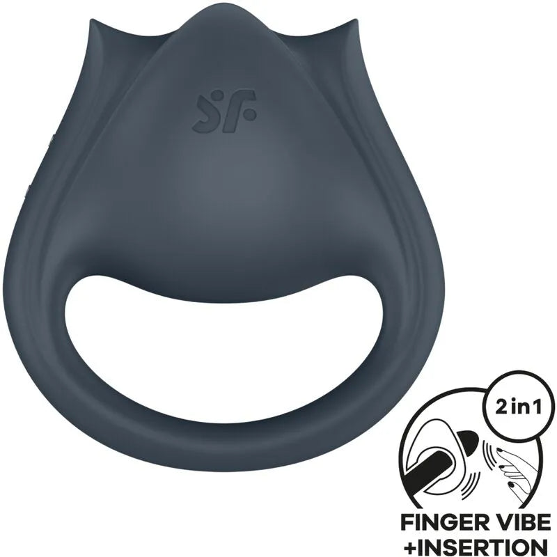 Vibromasseur 2 en 1 silicone étanche multi-vibrations anneau pénien stimulateur clitoridien