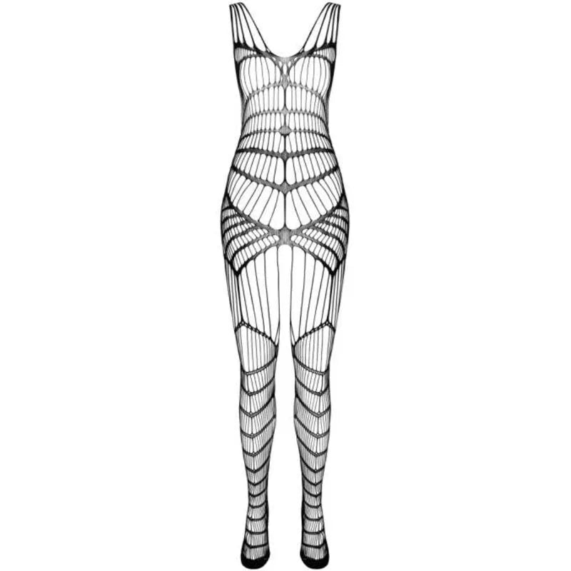 PASSION bodystocking sexy transparence dentelle polyamide élasthanne noir rouge blanc