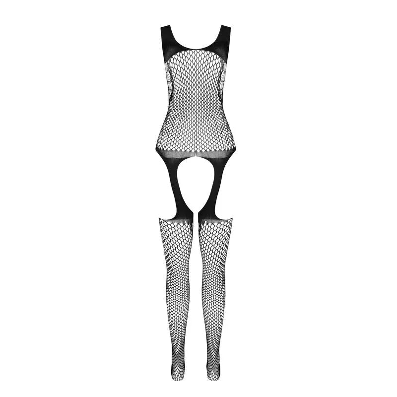 Bodystocking noir, rouge et blanc PASSION en dentelle élastique, design sexy et confortable, taille unique, imprimé durable.