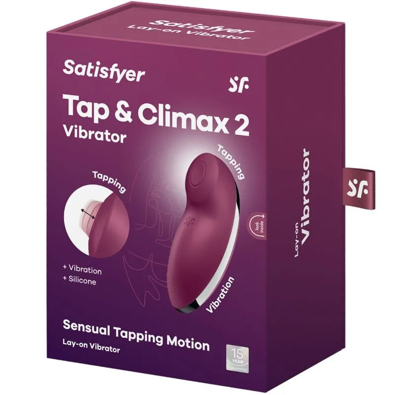 Vibromasseur silicone doux rouge 11 programmes vibrations tapotements étanche rechargeable