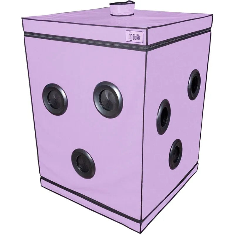 Cabine pourpre compacte avec éclairage LED intégré, ventilateurs et systèmes de serrage polyvalents pour exploration senso...