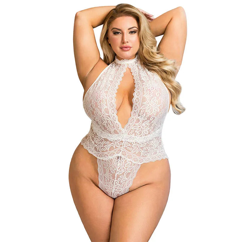 lingerie sexy dentelle blanche grande taille confort maximal body Subblime maintien doux extensible coupe flatteuse romantique quotidien élégant