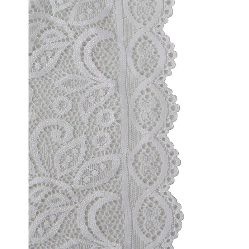 Subblime justaucorps dentelle blanc grande taille femme américaine confort sexy maintien extensible coupe ajustée sophistiquée douce résistante finitions impeccables