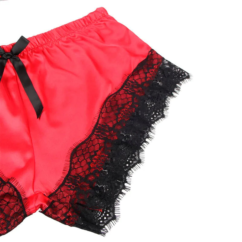 Subblime lingerie sexy femme soie dentelle noir rouge grande taille
