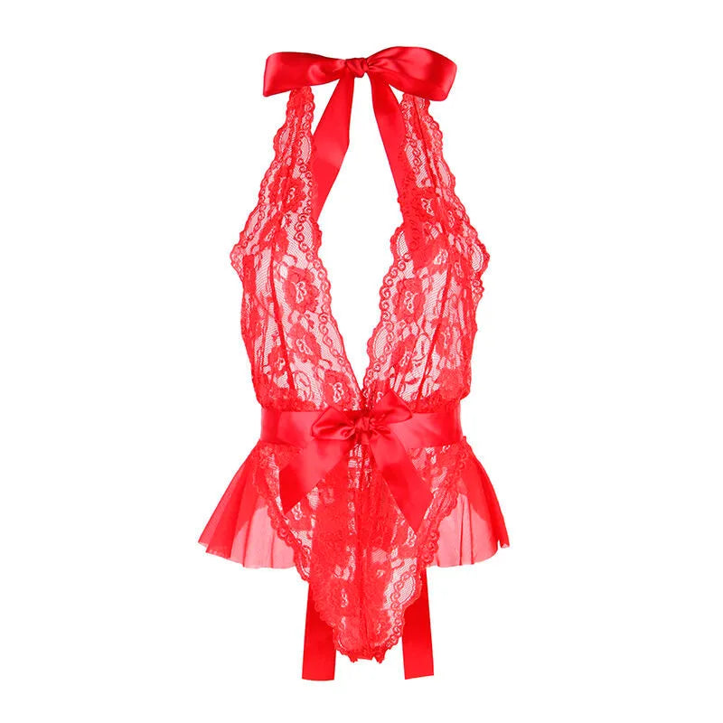Lingerie sexy rouge volants ceinture taille S M américaine haute qualité confort doux féminin sculptant élégant séduisant romantique