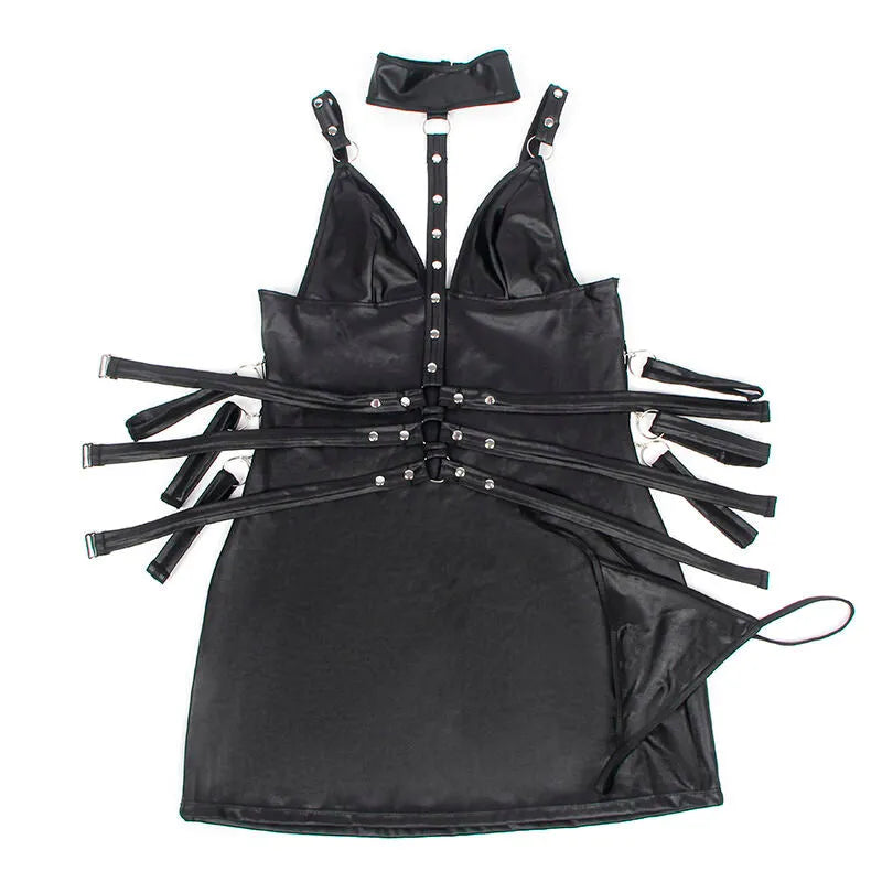 Subblime Lingerie Femme Sexy Confort Cuir Noir Grande Taille USA