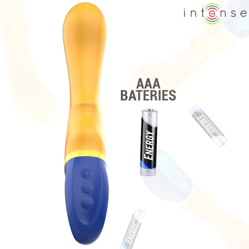 vibromasseur point G ergonomique jaune silicone hypoallergénique vibrations réglables étanche