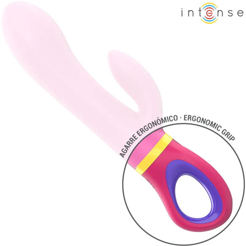 Vibromasseur lapin rose ergonomique double stimulation silicone hypoallergénique waterproof