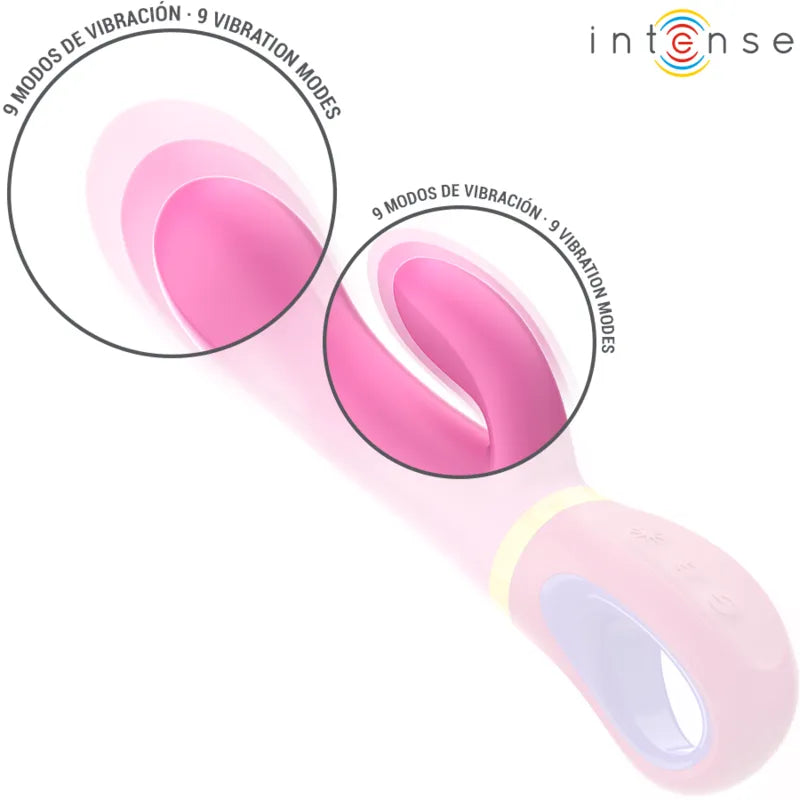 Vibromasseur lapin rose ergonomique double stimulation silicone hypoallergénique waterproof