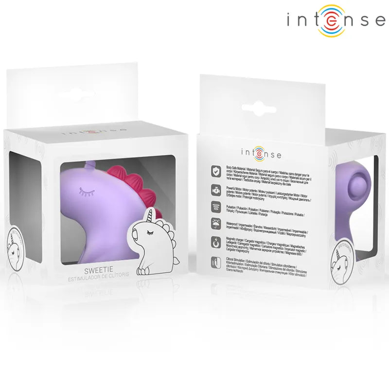 Stimulateur clitoridien licorne rose vibrations réglables silicone hypoallergénique INTENSE SWEETIE