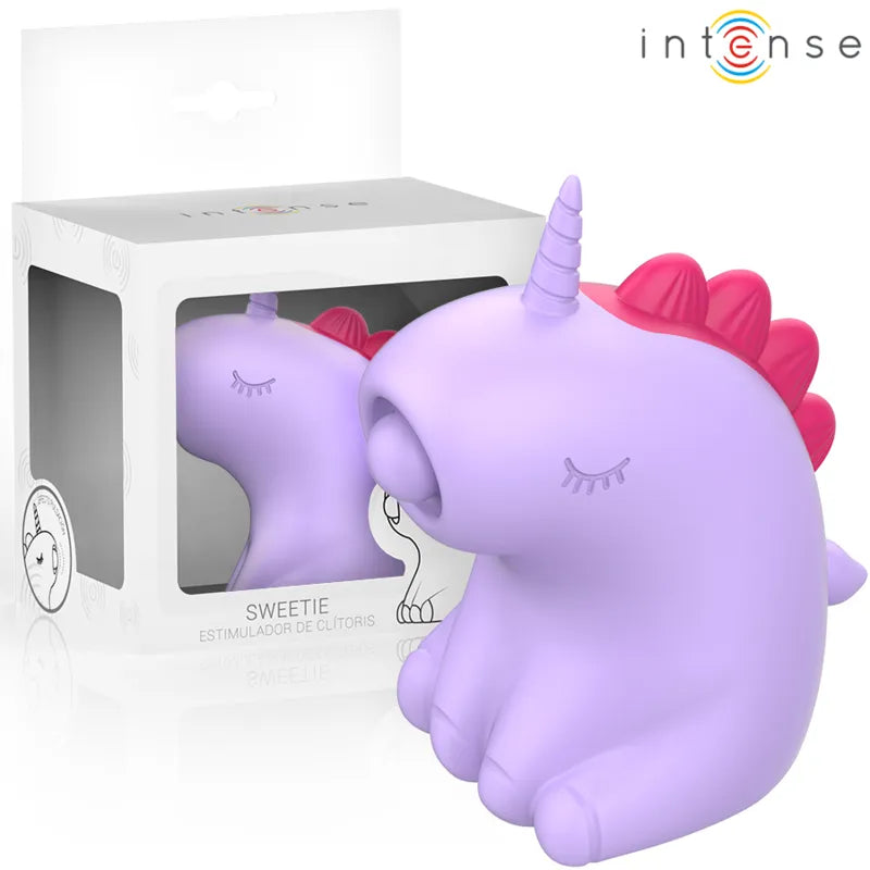 Stimulateur clitoridien licorne rose vibrations réglables silicone hypoallergénique INTENSE SWEETIE