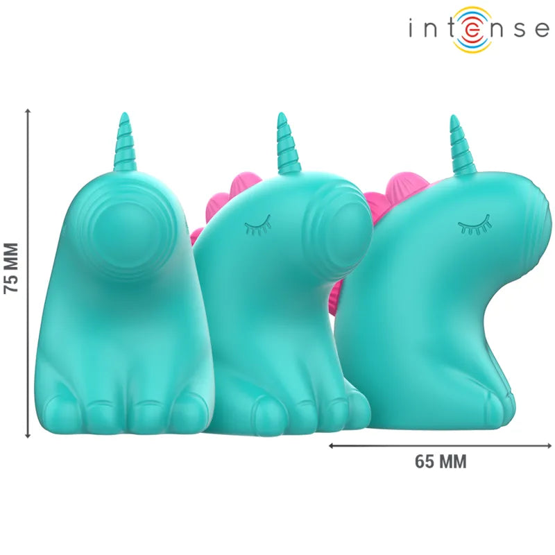 stimulateur clitoris licorne vert silicone hypoallergénique vibrations réglables étanche