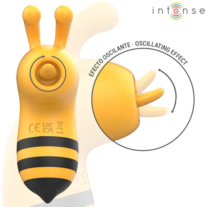 Stimulateur clitoridien abeille jaune modes vibration silicone hypoallergénique rechargeable IPX7