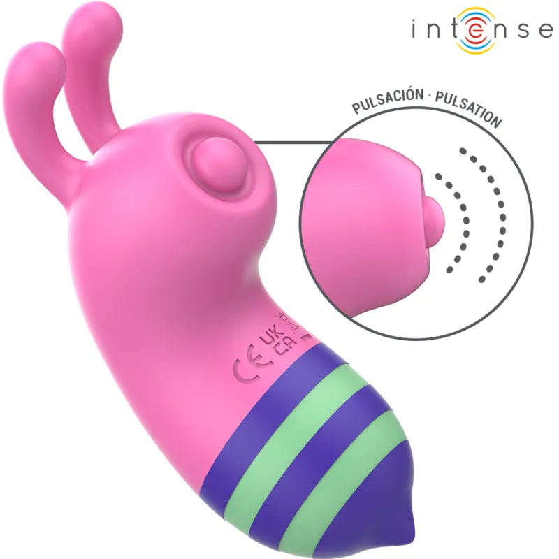 Stimulateur clitoridien en silicone design abeille vibration puissante couleurs rose vert