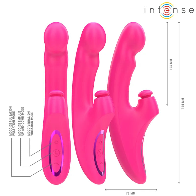 Vibrateur multifonction compact 3 en 1 silicone 10 modes étanche recharge USB