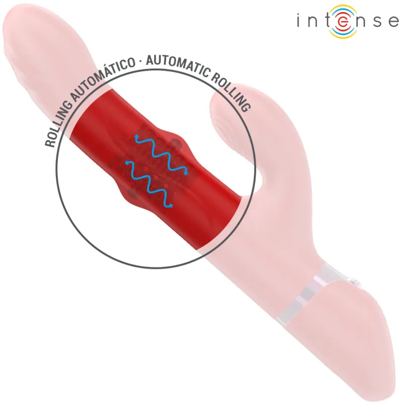 Vibromasseur multifonction silicone médical rotation oscillation stimulation étanche rechargeable rouge