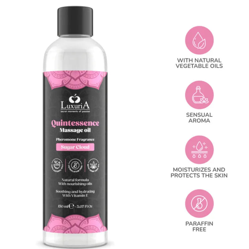 huile massage naturelle sensuelle chanvre sucrée huiles végétales apaisante hydratante légère absorption rapide sans paraffine peaux sensibles 150ml