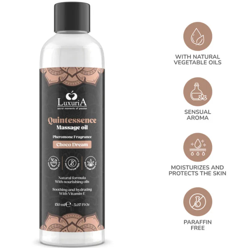 huile massage naturelle chocolat sensuelle hydratante chanvre peaux sensibles bienfaisante nourrissante apaisante sensorielle parfumée enveloppante voluptueuse tactile soyeuse 150ml