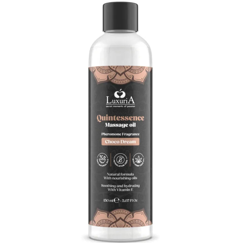 huile massage naturelle chocolat sensuelle hydratante chanvre peaux sensibles bienfaisante nourrissante apaisante sensorielle parfumée enveloppante voluptueuse tactile soyeuse 150ml