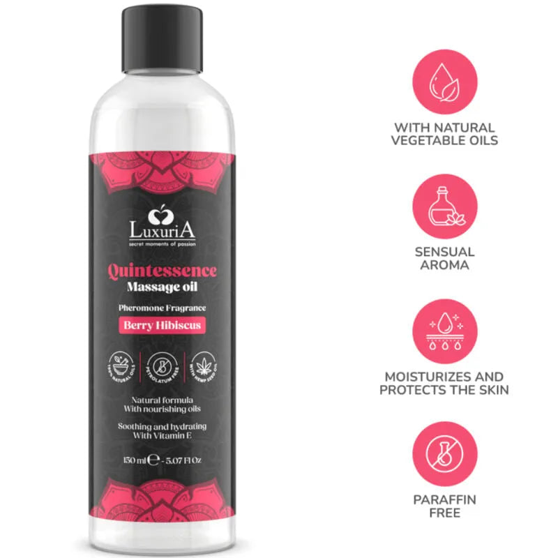 huile massage naturelle sensuelle chanvre hydratation intense peaux sensibles nourrissante apaisante végétale sans paraffine ni colorants arôme baies relaxante sensorielle