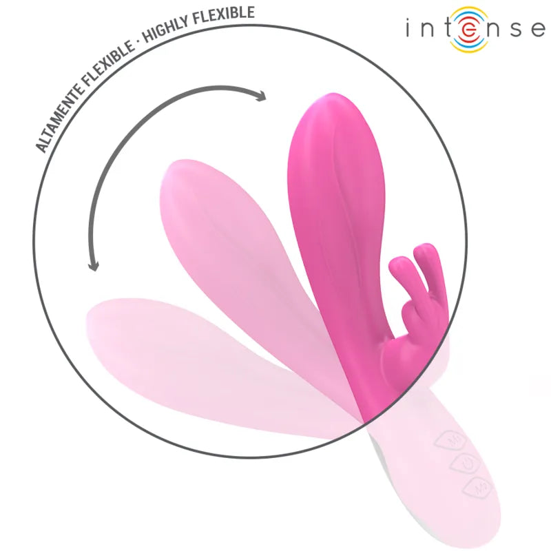 Vibromasseur rabbit rose silicone puissant 10 modes vibrations étanche ergonomique