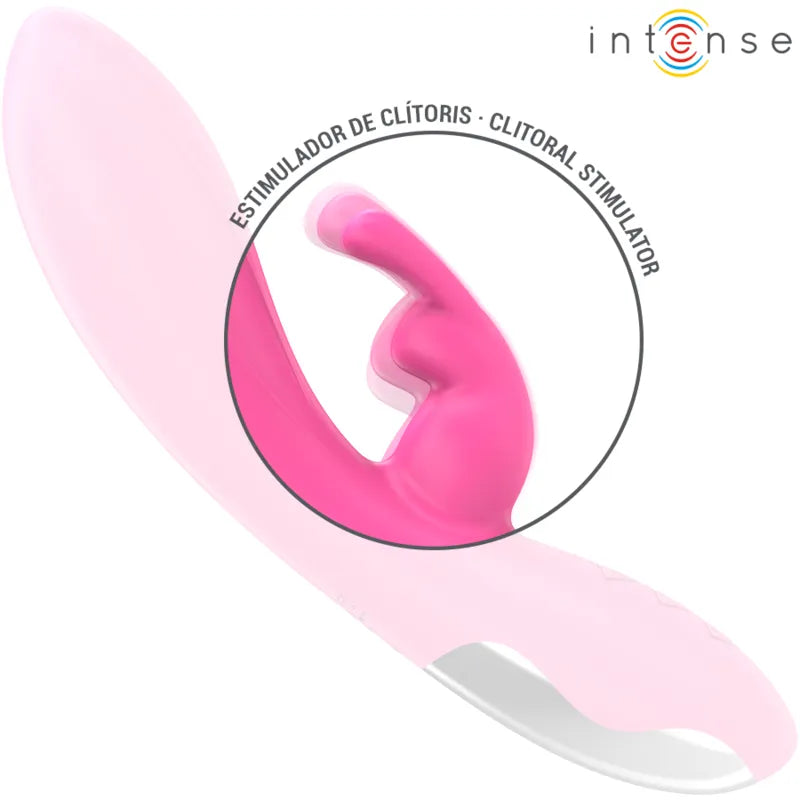 Vibromasseur rabbit rose silicone puissant 10 modes vibrations étanche ergonomique