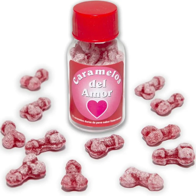 bonbons amour forme pénis fraise cerise enterrement vie célibataire humour gourmandise soirée fête cadeau original coquin ludique fruité