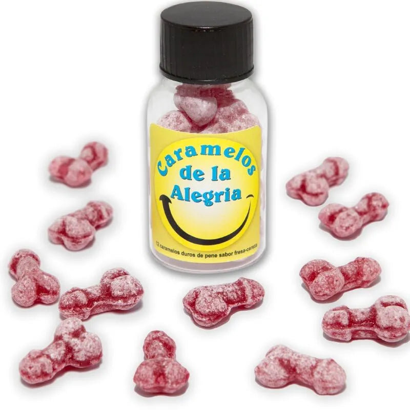 bonbons humoristiques fraise cerise phalliques rigolos festifs fondants moelleux gélifiés colorés emballage attrayant cadeaux soirées enterrement jeune fille garçon originaux