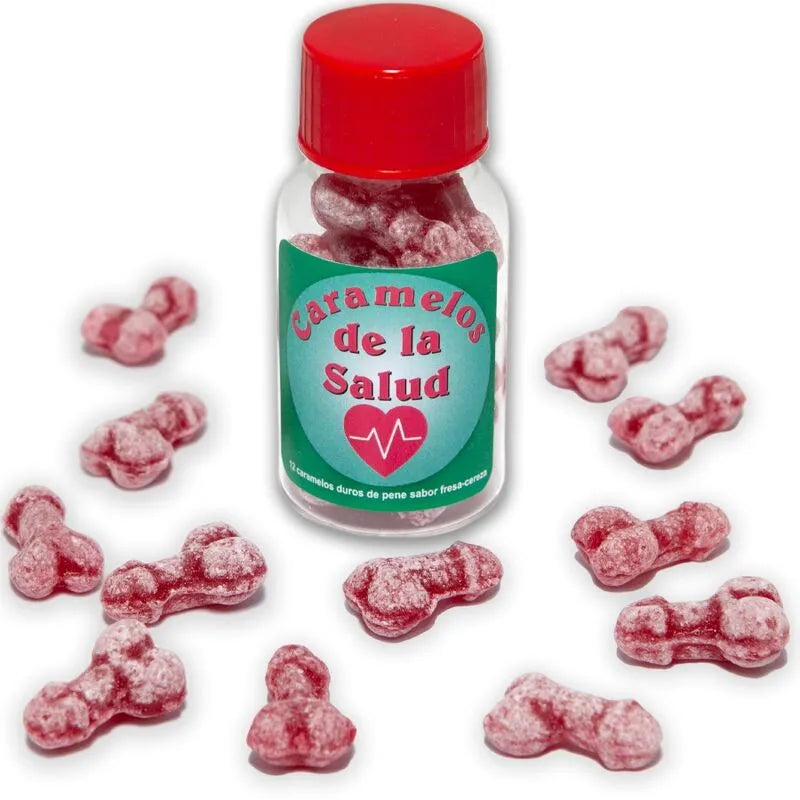 Bonbons santé enterrement vie garçon fille forme pénis fraise cerise gourmands rigolos festifs emballage attrayant texture douce partage invités sourires