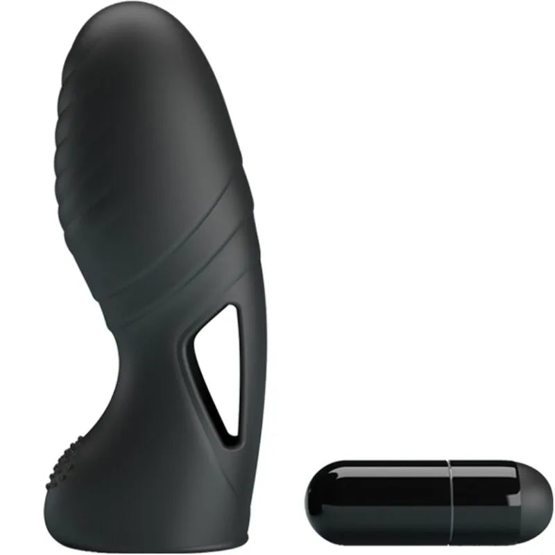 Vibromasseur doigt silicone noir stimulation clitoridienne jeux couple mamelons