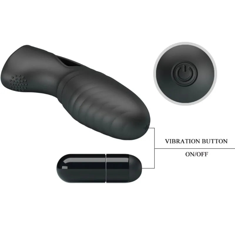 Vibromasseur doigt silicone noir stimulation clitoridienne jeux couple mamelons