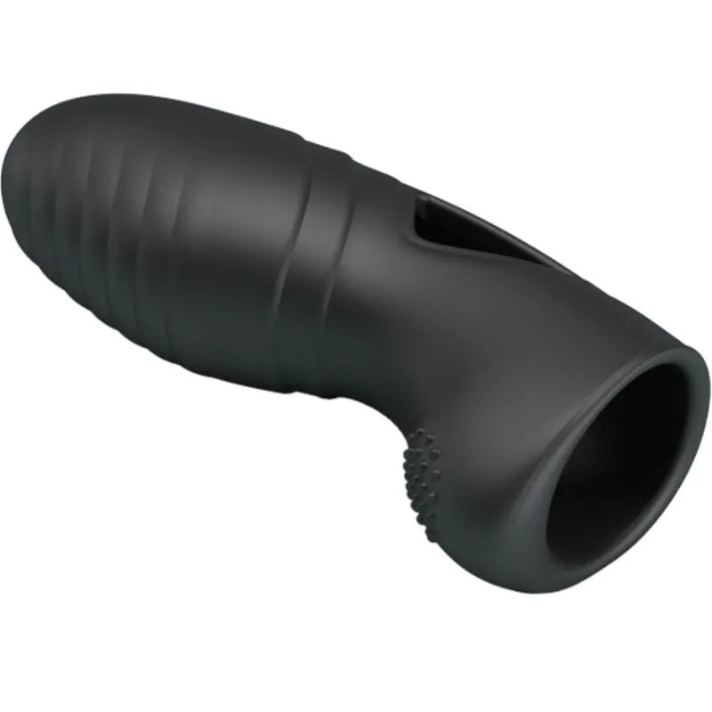 Vibromasseur doigt silicone noir stimulation clitoridienne jeux couple mamelons