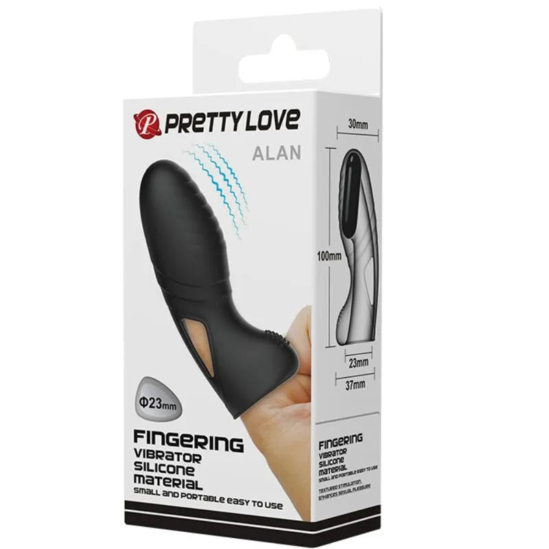 Vibromasseur doigt silicone noir stimulation clitoridienne jeux couple mamelons