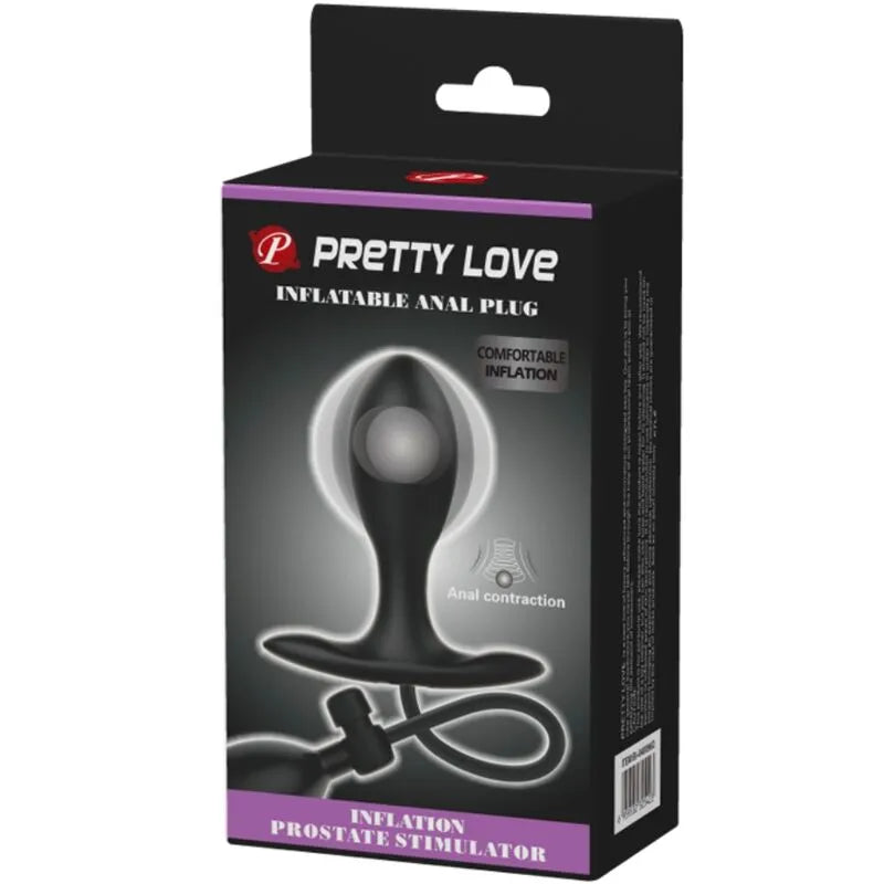 plug anal gonflable silicone noir sécurité confort plaisir étanche