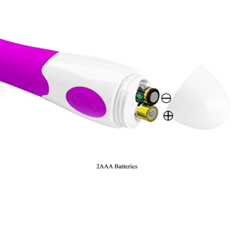 Vibromasseur silicone violet 30 fonctions point G piles AAA plaisir maximal