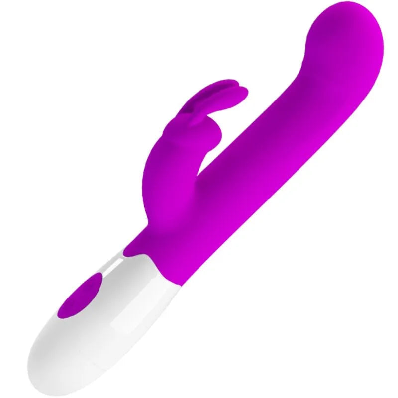 Vibromasseur rabbit silicone violet 30 fonctions clitoris boîte à jouets AAA