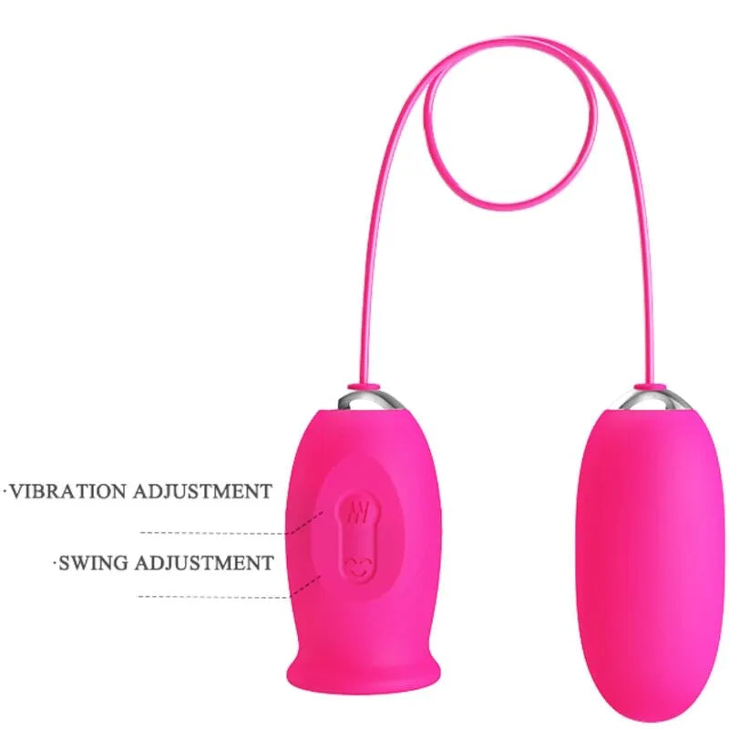 Œuf vibrant silicone rose stimulation clitoris 12 fonctions rechargeable USB