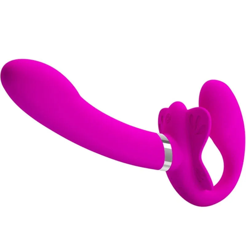 gode ceinture vibrant sans bretelles silicone doux hypoallergénique rechargeable autonomie optimale douze modes vibrations couples polyvalent mémoire confortable