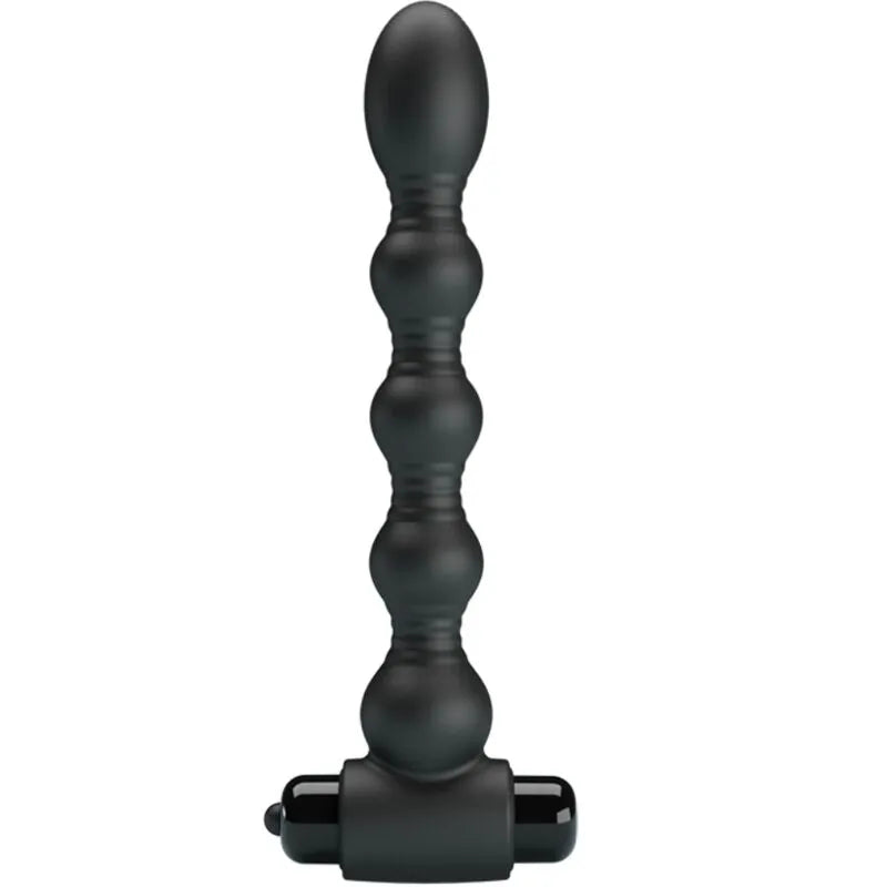 plug anal vibrant silicone noir dix fonctions débutants professionnels ergonomique poignée insertion confortable doux sûr pile AAA