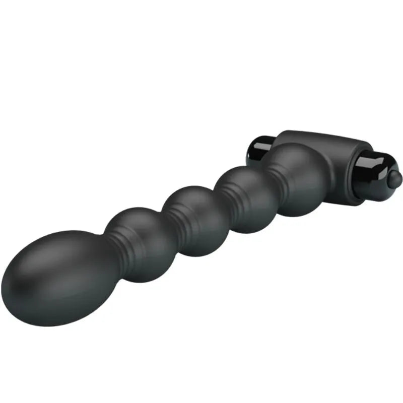 plug anal vibrant silicone noir dix fonctions débutants professionnels ergonomique poignée insertion confortable doux sûr pile AAA