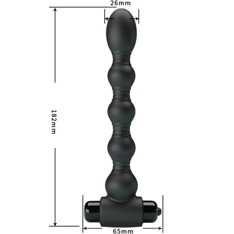 plug anal vibrant silicone noir dix fonctions débutants professionnels ergonomique poignée insertion confortable doux sûr pile AAA