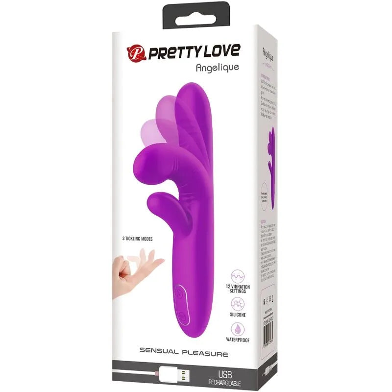 vibromasseur silicone violet rechargeable stimulation point G clitoris multi-vibrations
